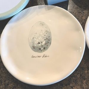 EASTER 🐣 NEW Williams Sonoma Speckled Egg Design Salad Plates Set4 NEVER U…